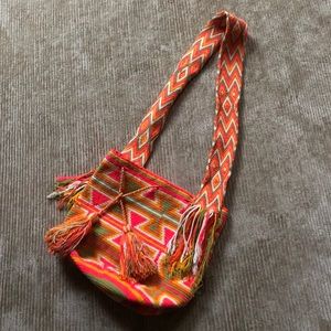 Wayuu Bag - Orange, yellow, white, green, & pink